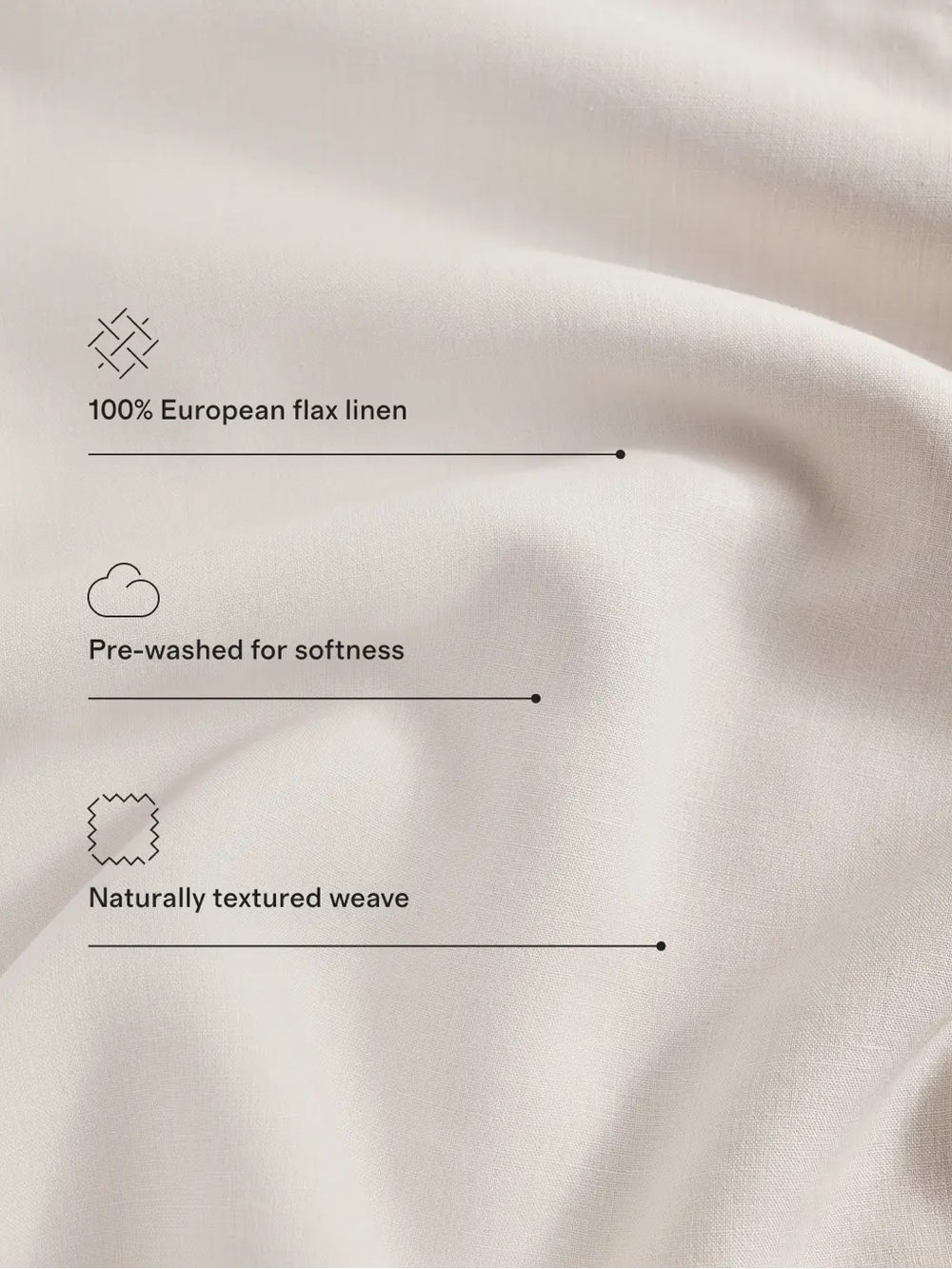 NWOT Quince European Linen Duvet Cover Only, Full/Queen, Willowleaf/White Stripe - Picture 6 of 10